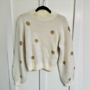 Cream Polka Dot Sweater
